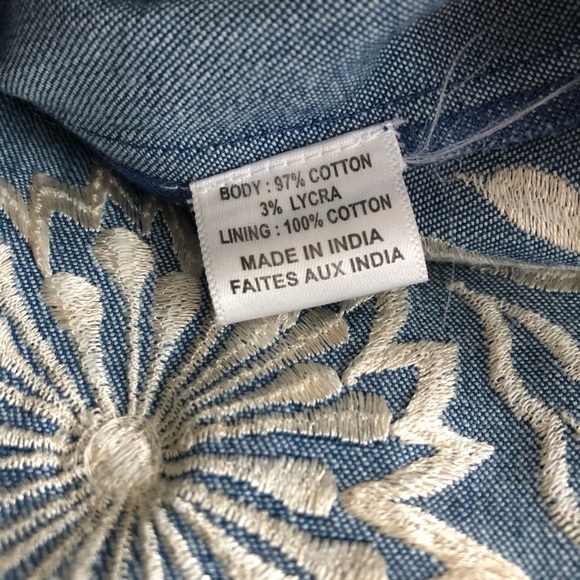 MISA Nisi Embroidered Off the Shoulder Top XS - Picture 7 of 8